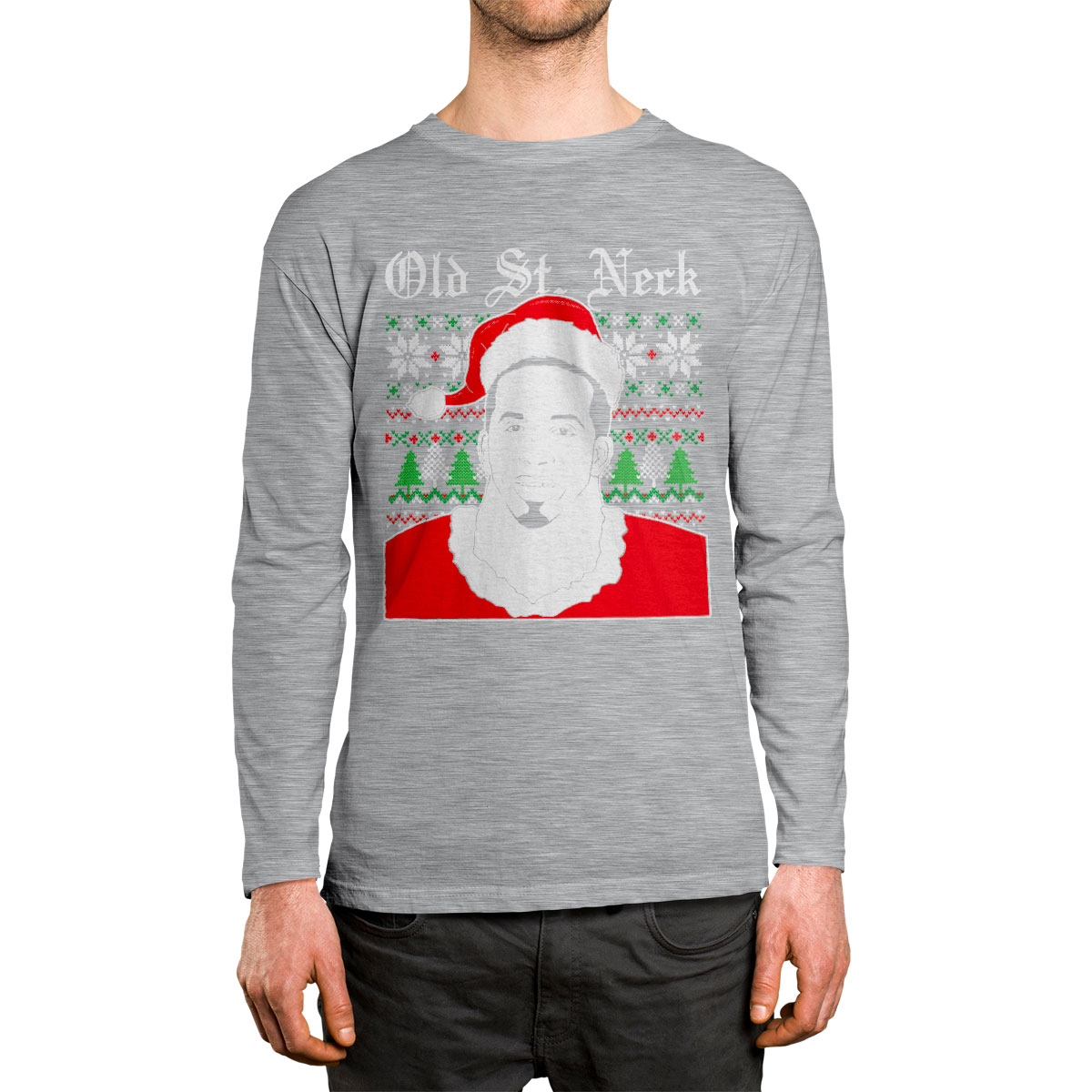 Old St Neck Funny Meme Ugly Christmas Sweater Long Sleeve ...