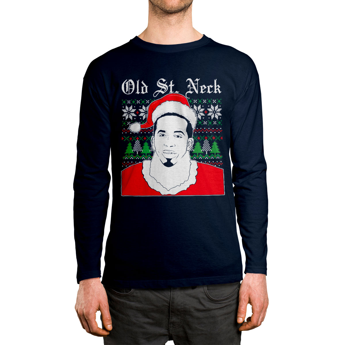 Old St Neck Funny Meme Ugly Christmas Sweater Long Sleeve ...