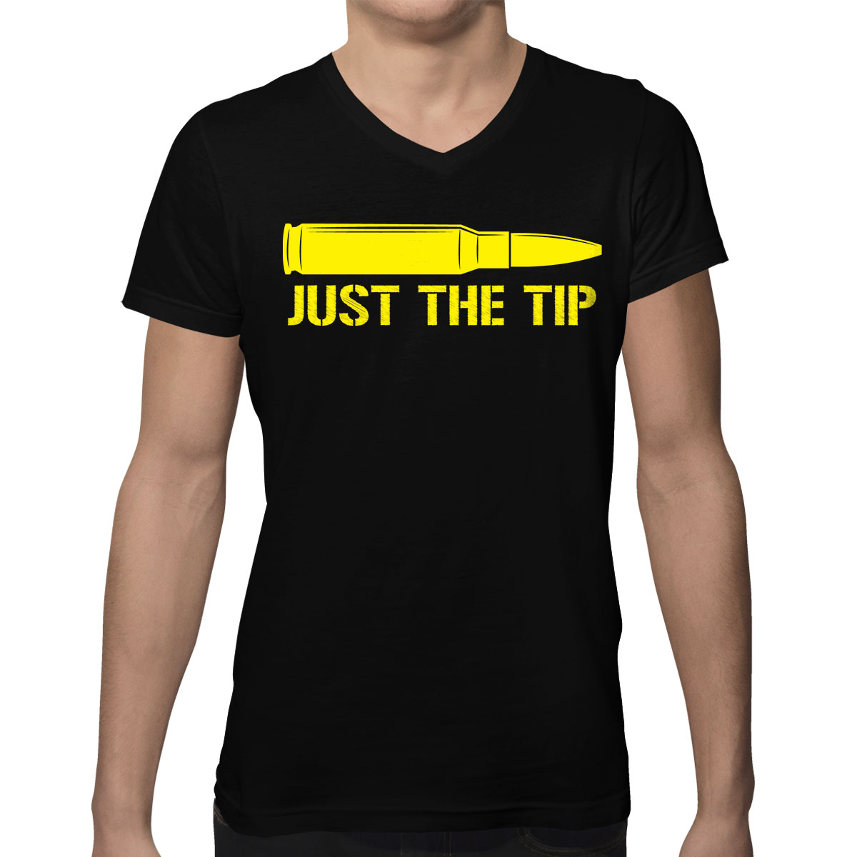 Just The Tip Bullet Funny Quotes Sayings Sexual Innuendo Men S V Neck T Shirt Ebay