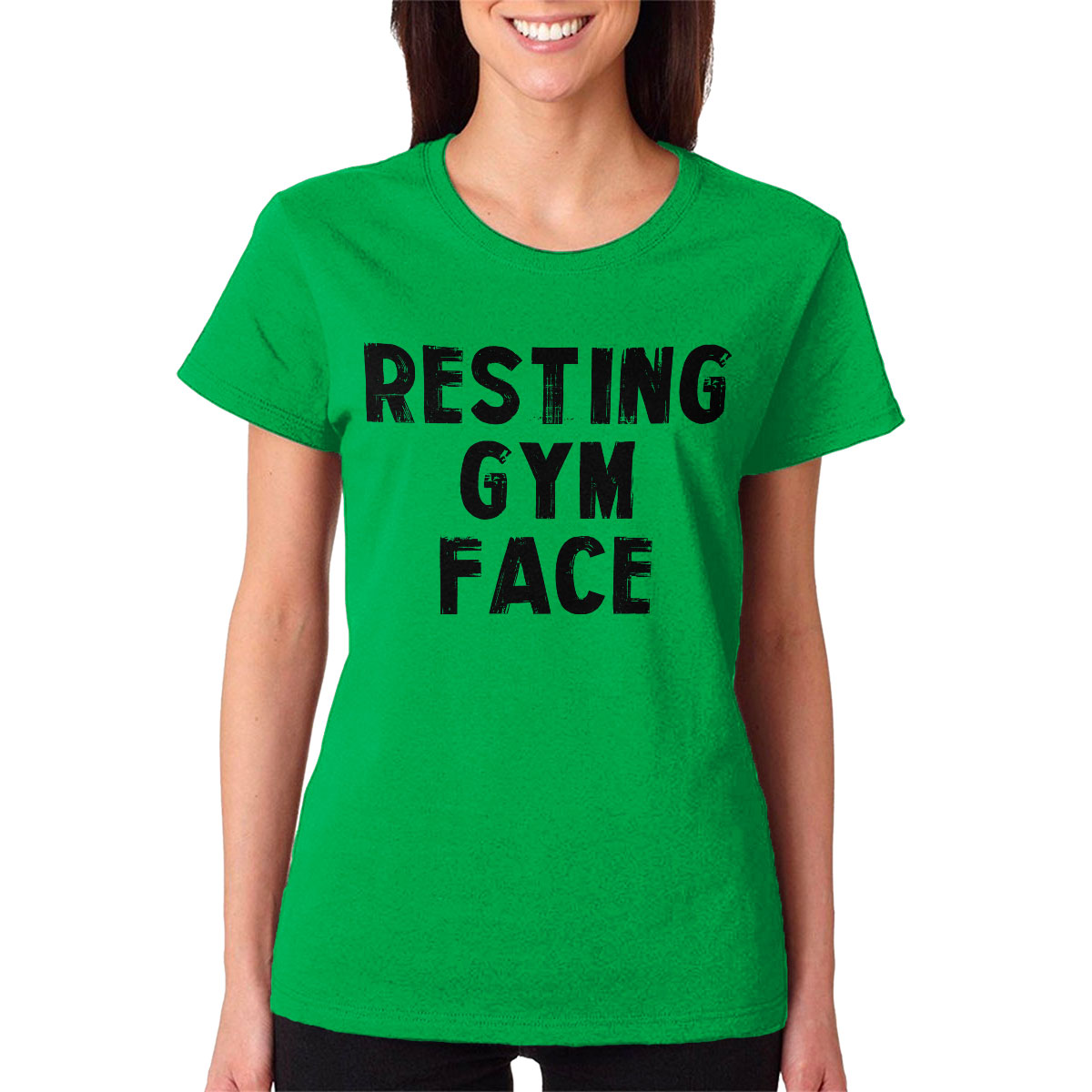 Resting Gym Face Funny Workout Fitness Crossfit Exercise Women's T