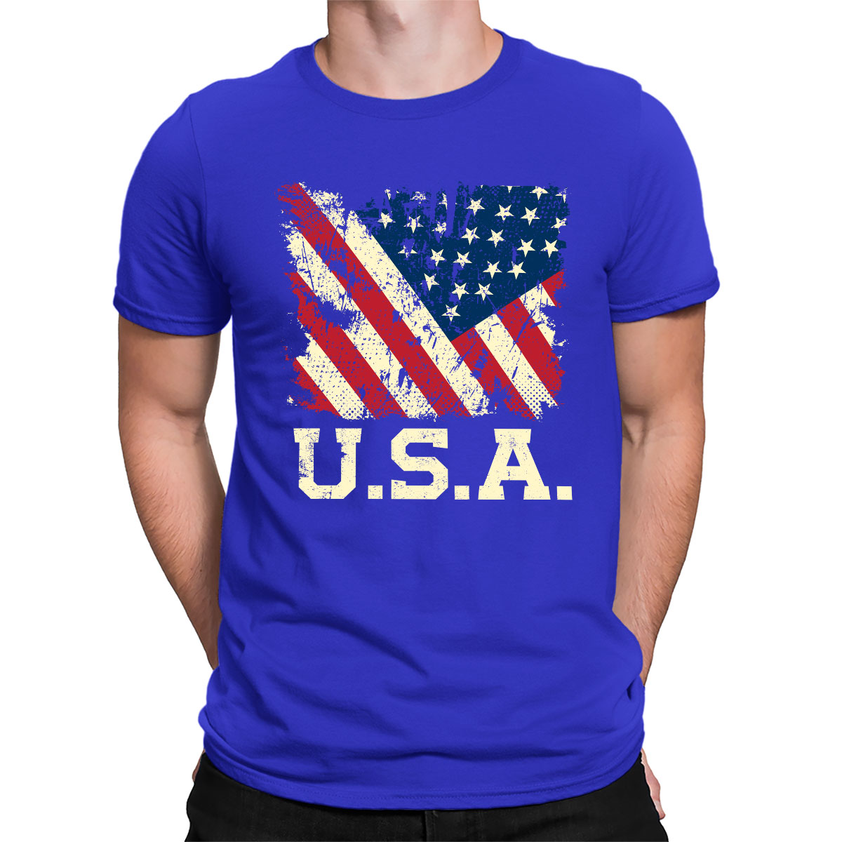 4th of July Shirts Men American Flag Independence Day T-Shirt USA  Distressed Flag Shirt Patriotic Short Sleeve Tees 