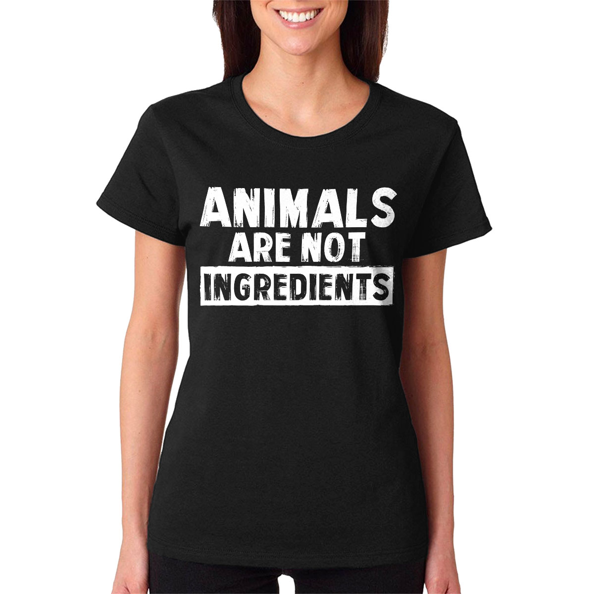Animals Are Not Ingredients Pro Animal Rights Vegan Women's T-Shirt | eBay